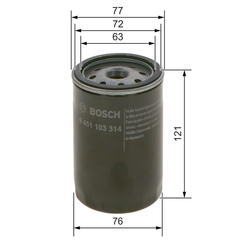 BOSCH 0 451 103 314 Filtro de aceite 02