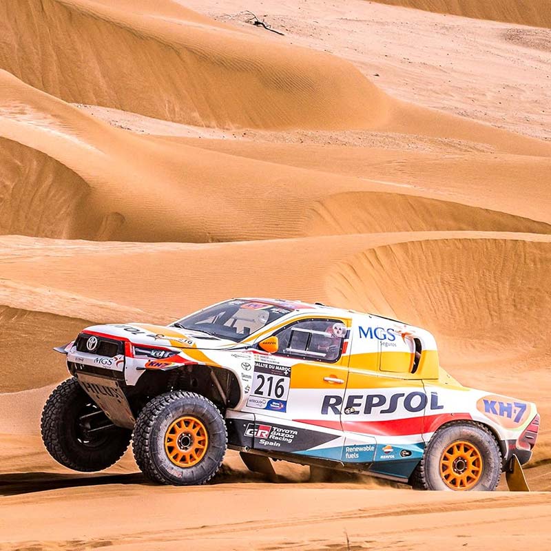 Vehículo repsol en competición