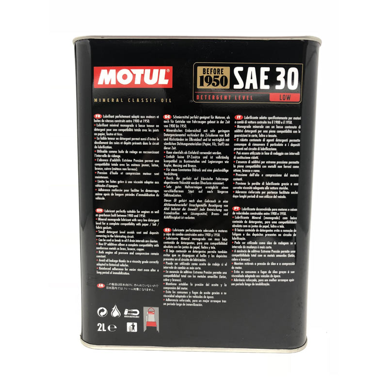 Detalle trasero Motul Classic SAE 30
